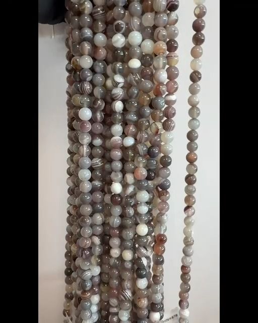 Agate Botswana AA 6mm pearls on string