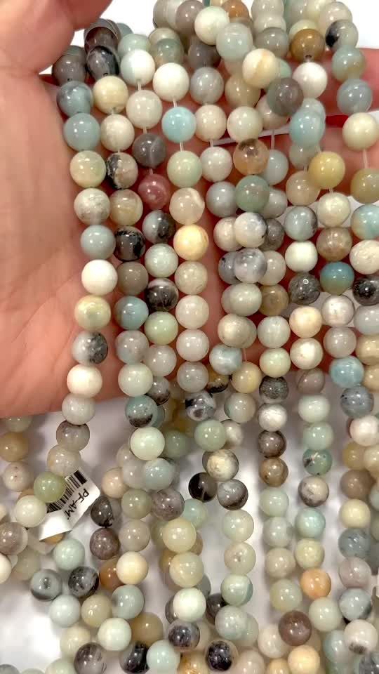 multicolor Amazonite A 8mm pearls on string