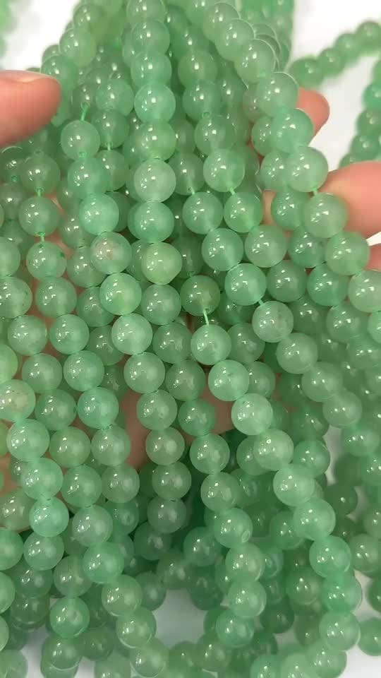 Green Aventurine 8mm pearls on string