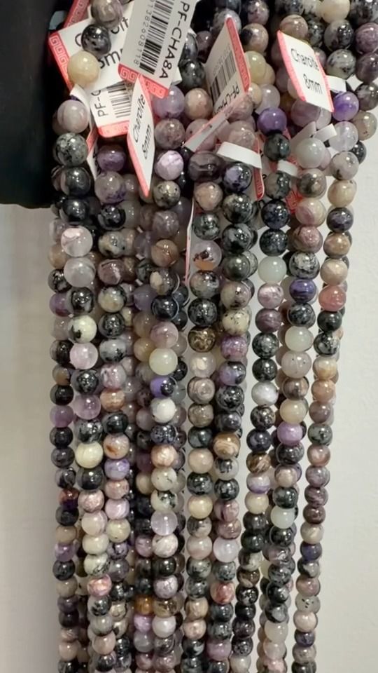 Charoite Round Beads Strand A 7-8mm
