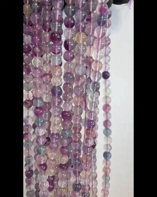 Fluorite AA beads 8mm on 40cm wire