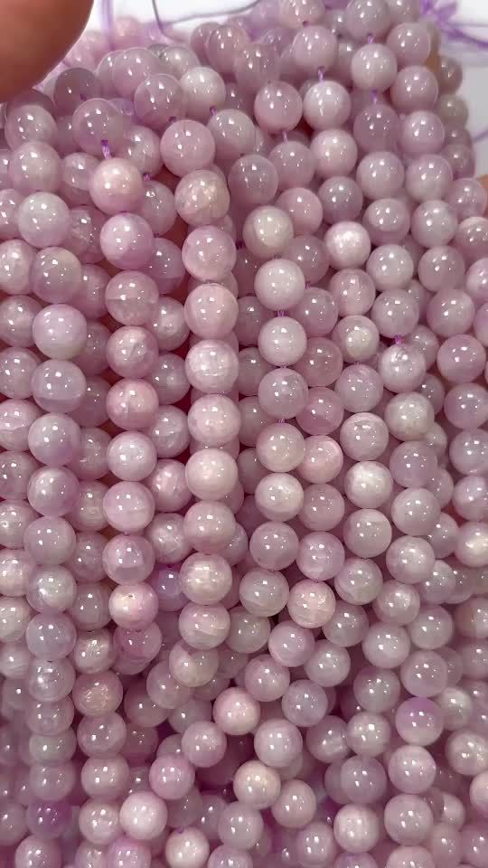 Kunzite A 7-8mm pearls on string