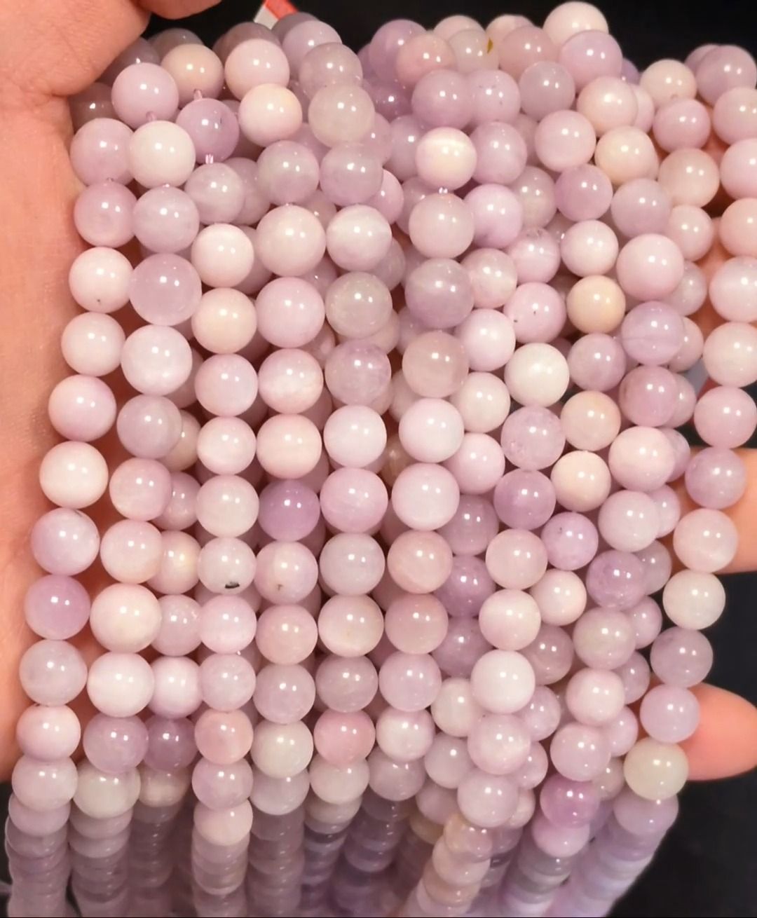 Kunzite A 7-8mm pearls on string