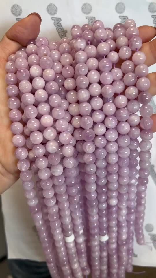Kunzite AA 8mm pearls on string