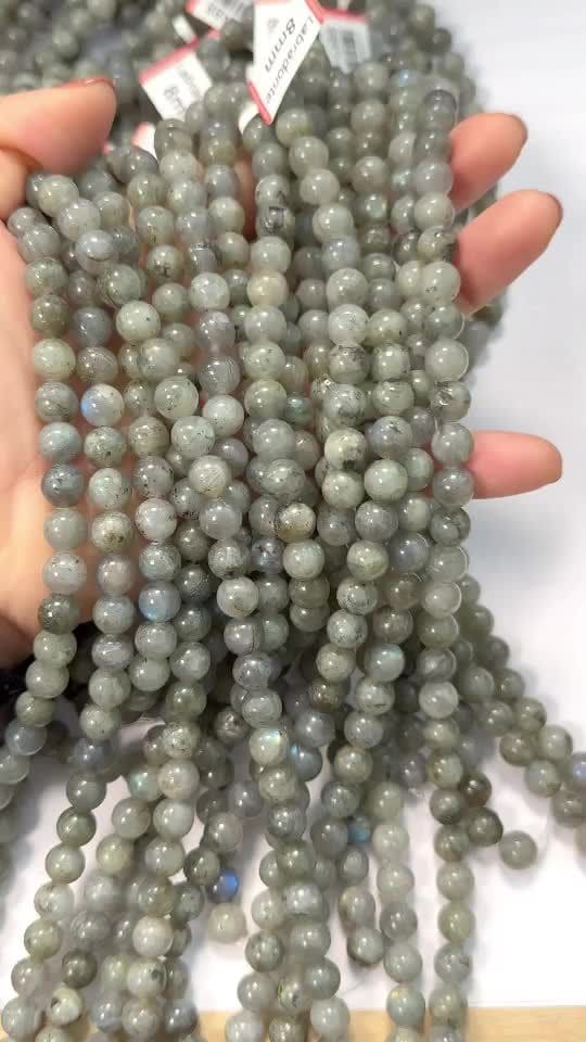 Labradorite beads 8-9mm on 40cm wire