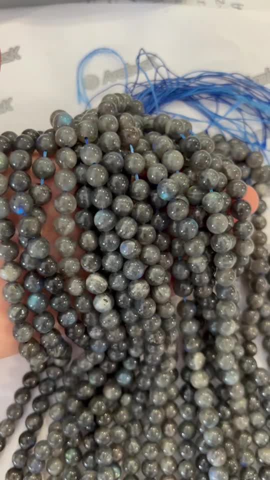 Dark Labradorite AA 8mm pearls on 40cm string