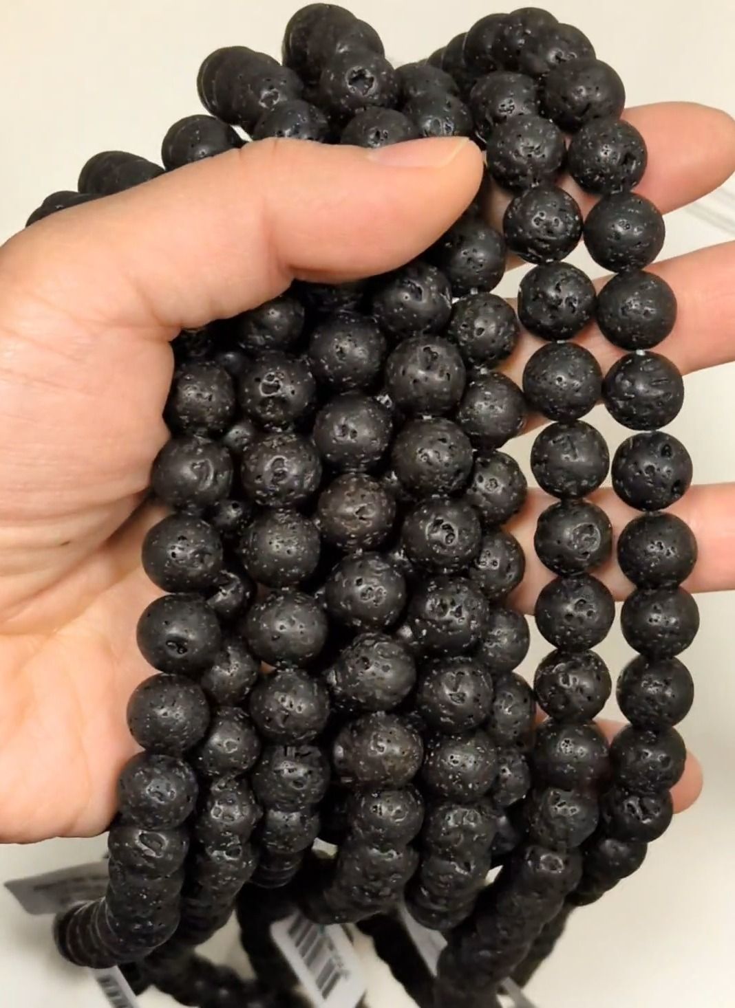 Lava stone A 10mm pearls on string