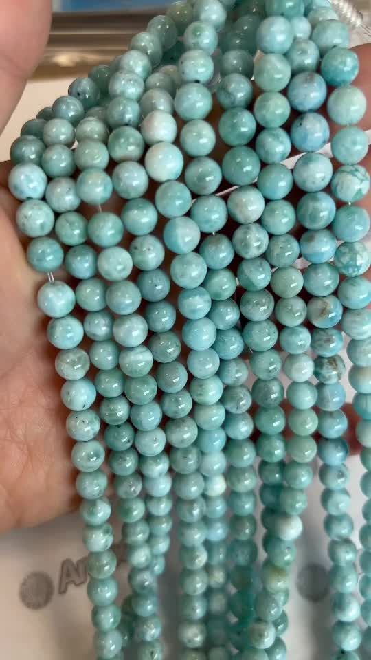 Larimar AA 7mm pearls on string