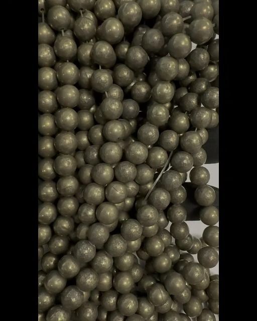 Pyrite A 8mm pearls on string