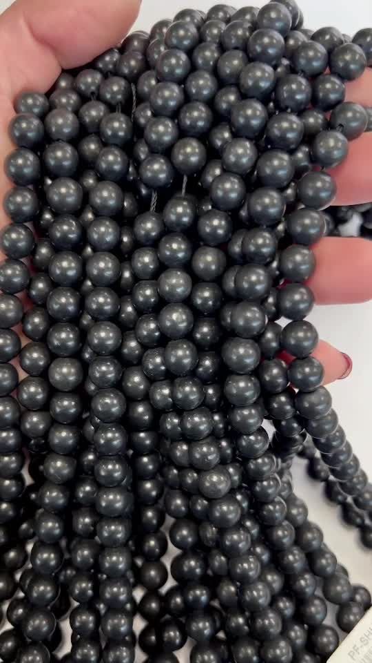 Shungite A 8mm pearls on string
