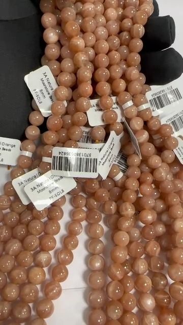 Sunstone 8mm pearls on string