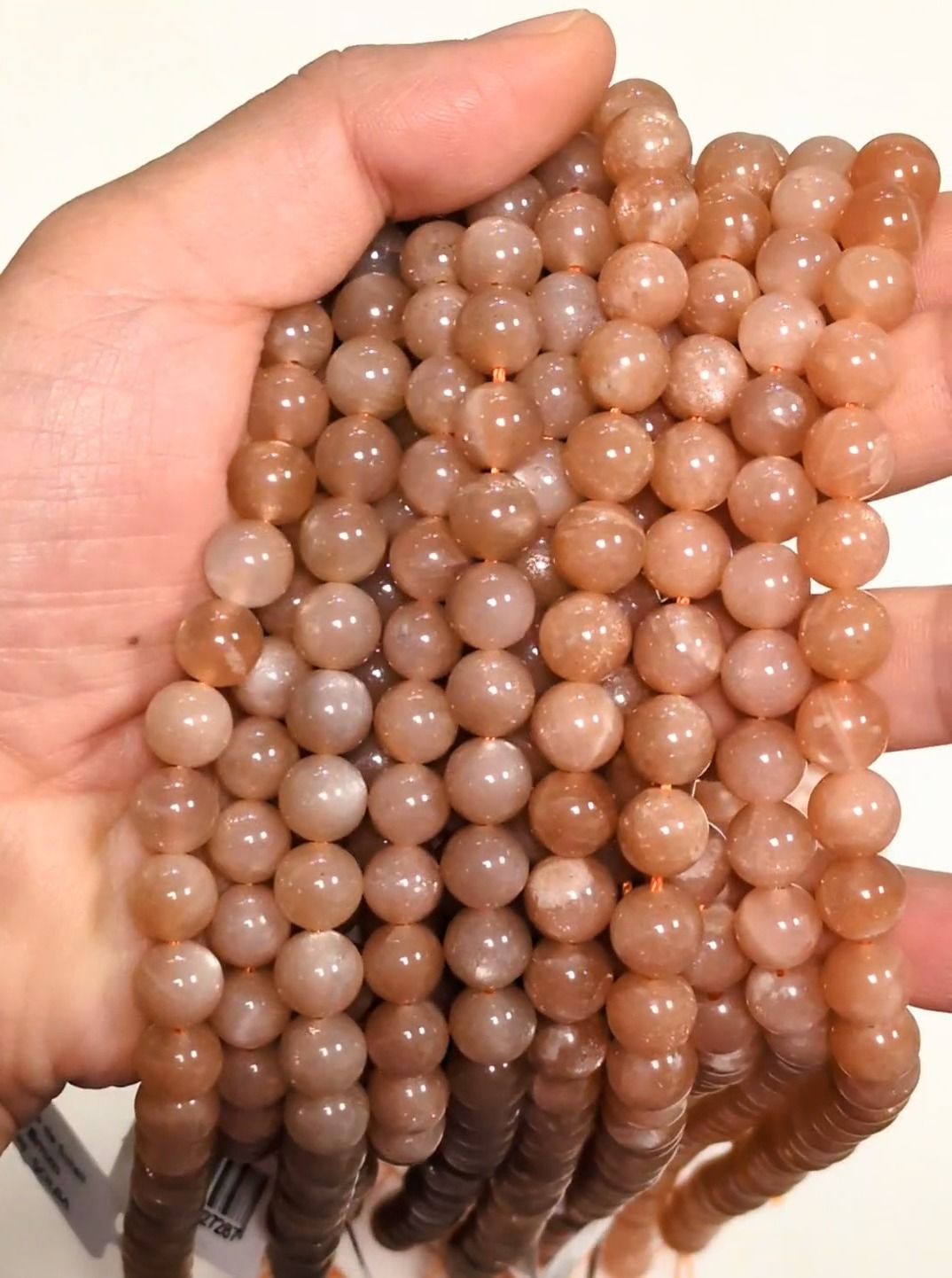 Sunstone A 8mm pearls on string