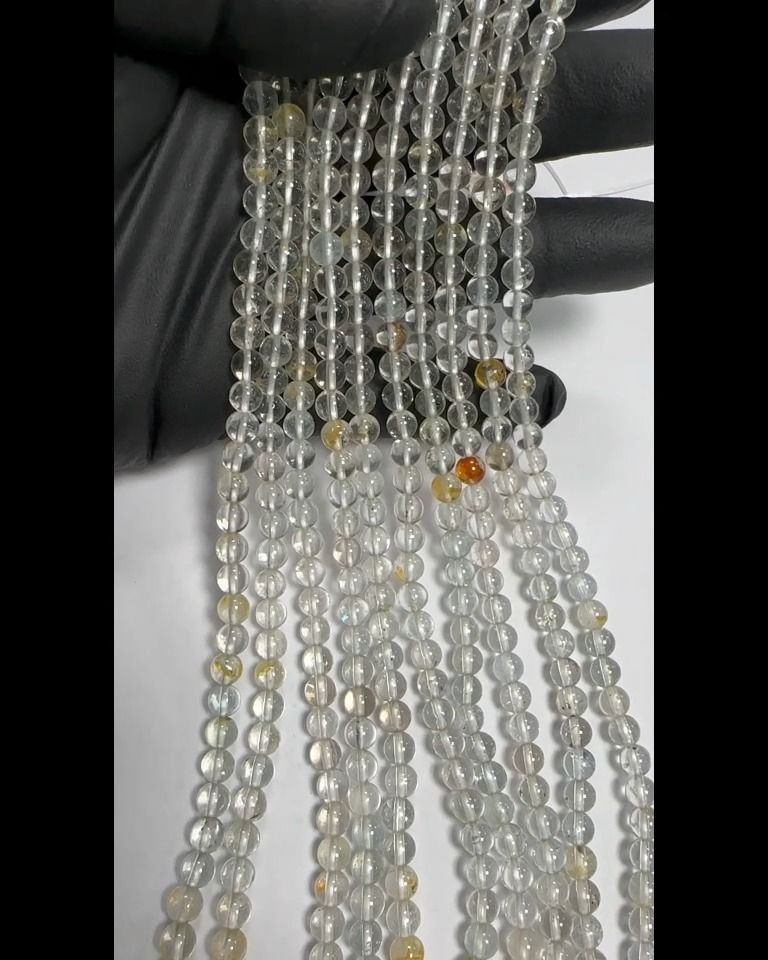 Multicolored Topaz AA beads 6mm on 40cm string