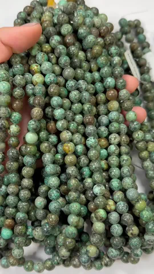 Natural African turquoise beads 8mm on a 40cm thread
