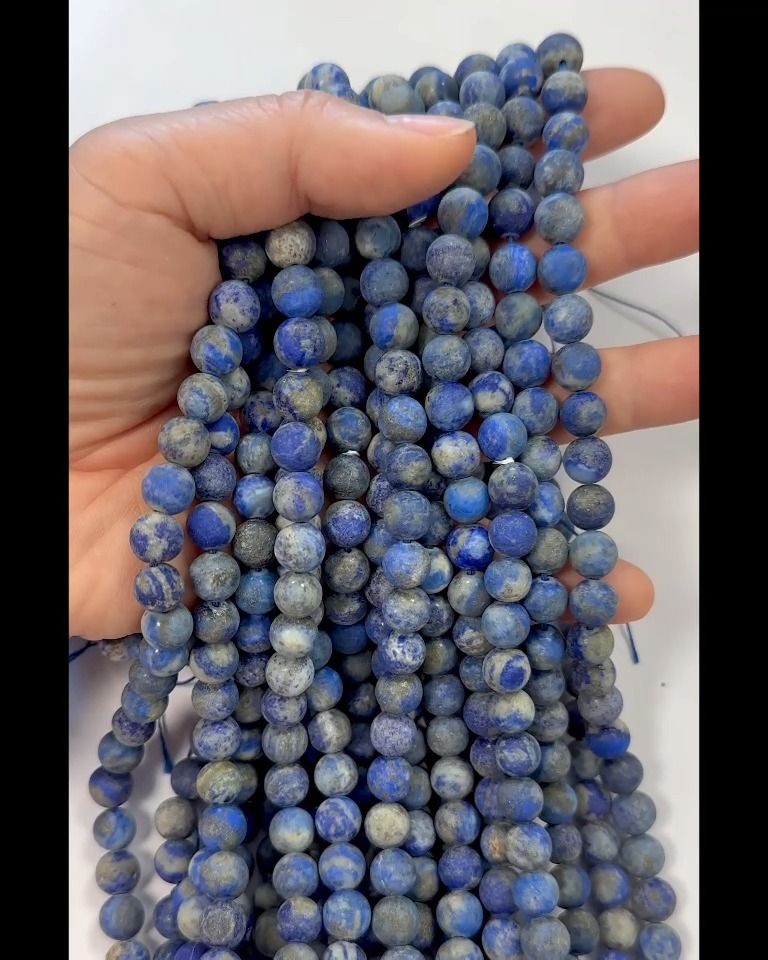Lapis Lazuli matte beads 8mm on a 40cm thread