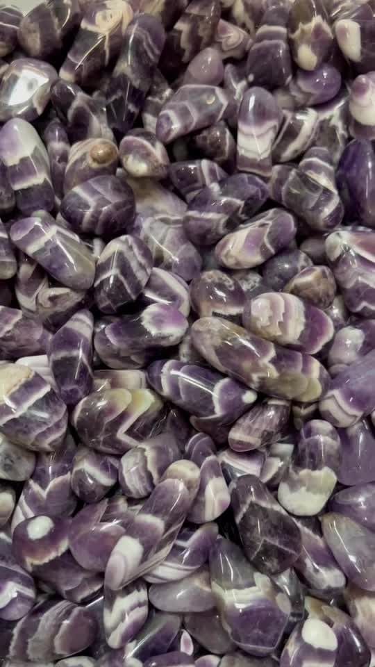 Tapered Amethyst Zambia AA tumbled stone 250g