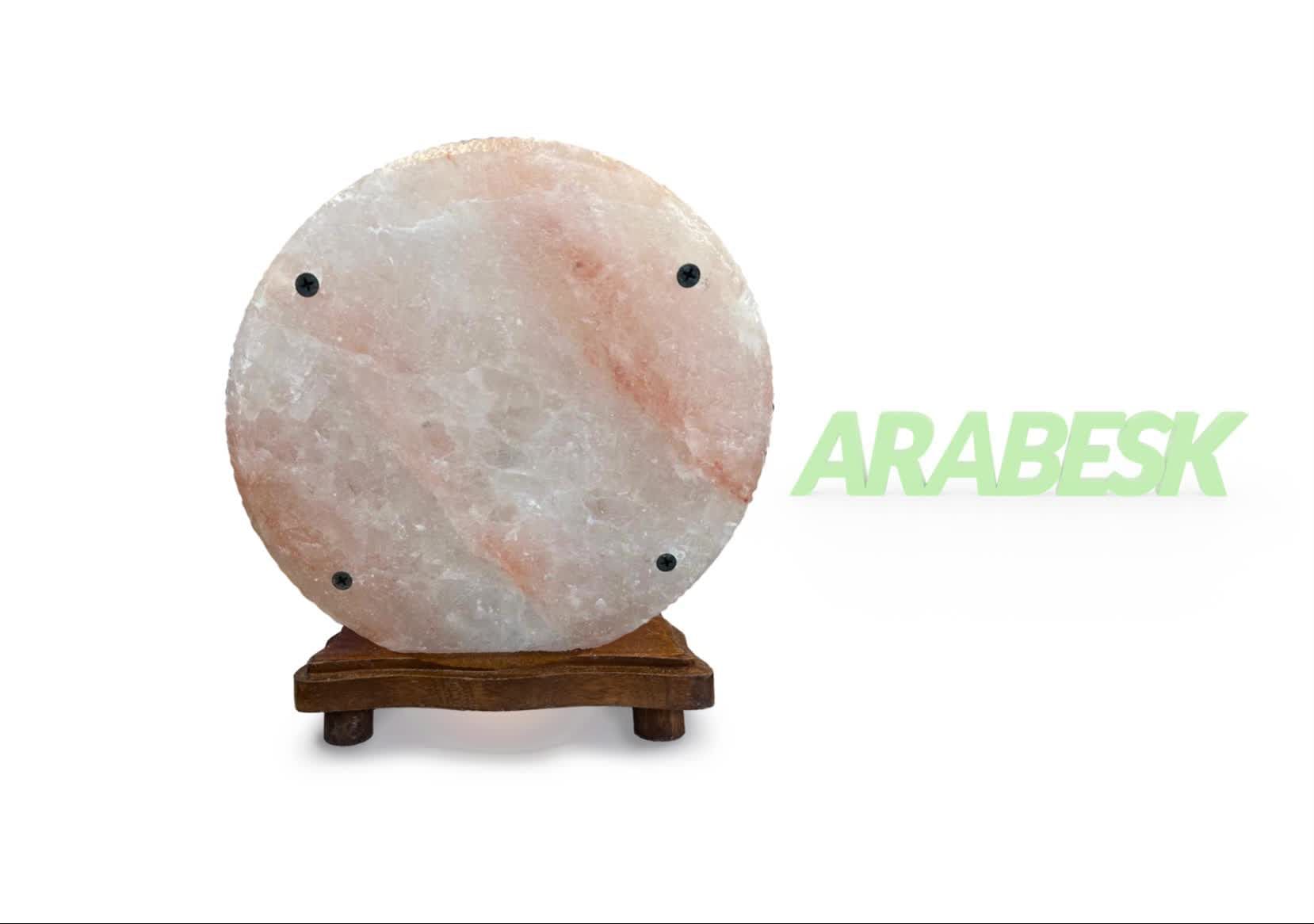 Himalayan salt lamp with exchangeable panel