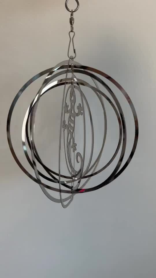 Steel Gecko 3D wind chime 15cm