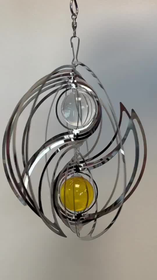 Wind chime 3D steel yin yang 15cm